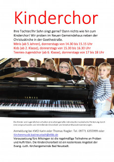 Kinderchöre starten wieder!