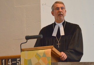 Zum letzten Mal auf der Kanzel in der Christuskirche: Dekan Dr. Matthias Büttner